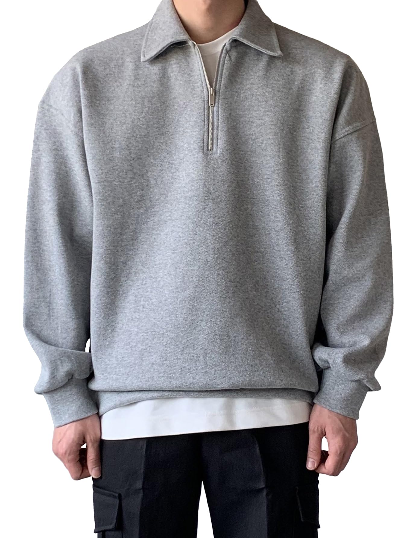 Men's Solid Oversize Sweatshirt (2001)