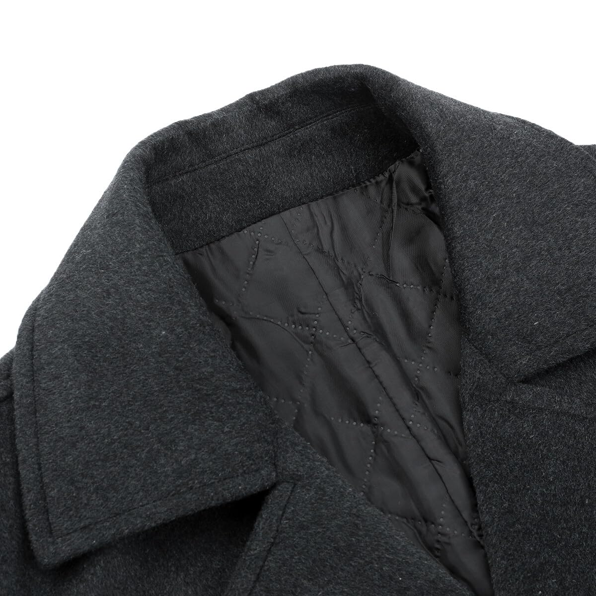 Allthemen Cappotto di Lana da Uomo Inverno Doppiopetto Coat Invernale di Media Lunghezza Caldo per Il Business