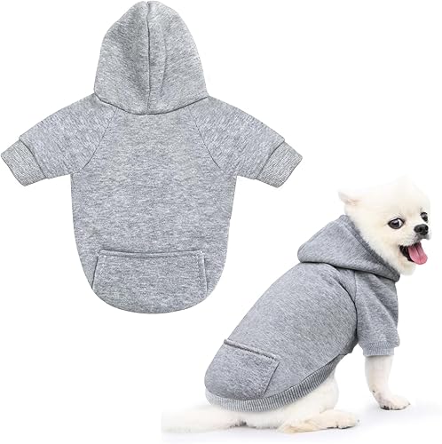 Miniatura 1 de Idepet Sudaderas con capucha para perros pequeños, ropa para perros pequeños, chaleco para chihuahua, abrigo cálido, chaqueta de otoño, trajes para