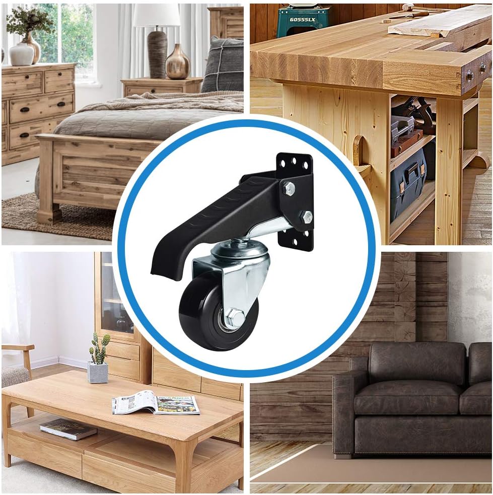 SPACECARE Workbench Casters kit 700Lbs, 4 Heavy Duty Retractable Casters Side Mounted Adjustable Durable Steel Construction Stepdown Casters (Set of 4): Tools & Home Improvement