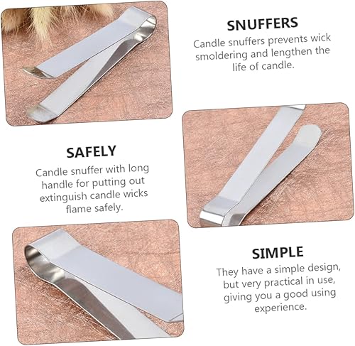 Miniatura 8 de EXCEART 15 pcs Accessory Snuffer Metal Long Clip Clamp Shop Wicks Aromatherapy Safelycandle Handle Extinguishers Hook Wick Light Lovers Safely Cover