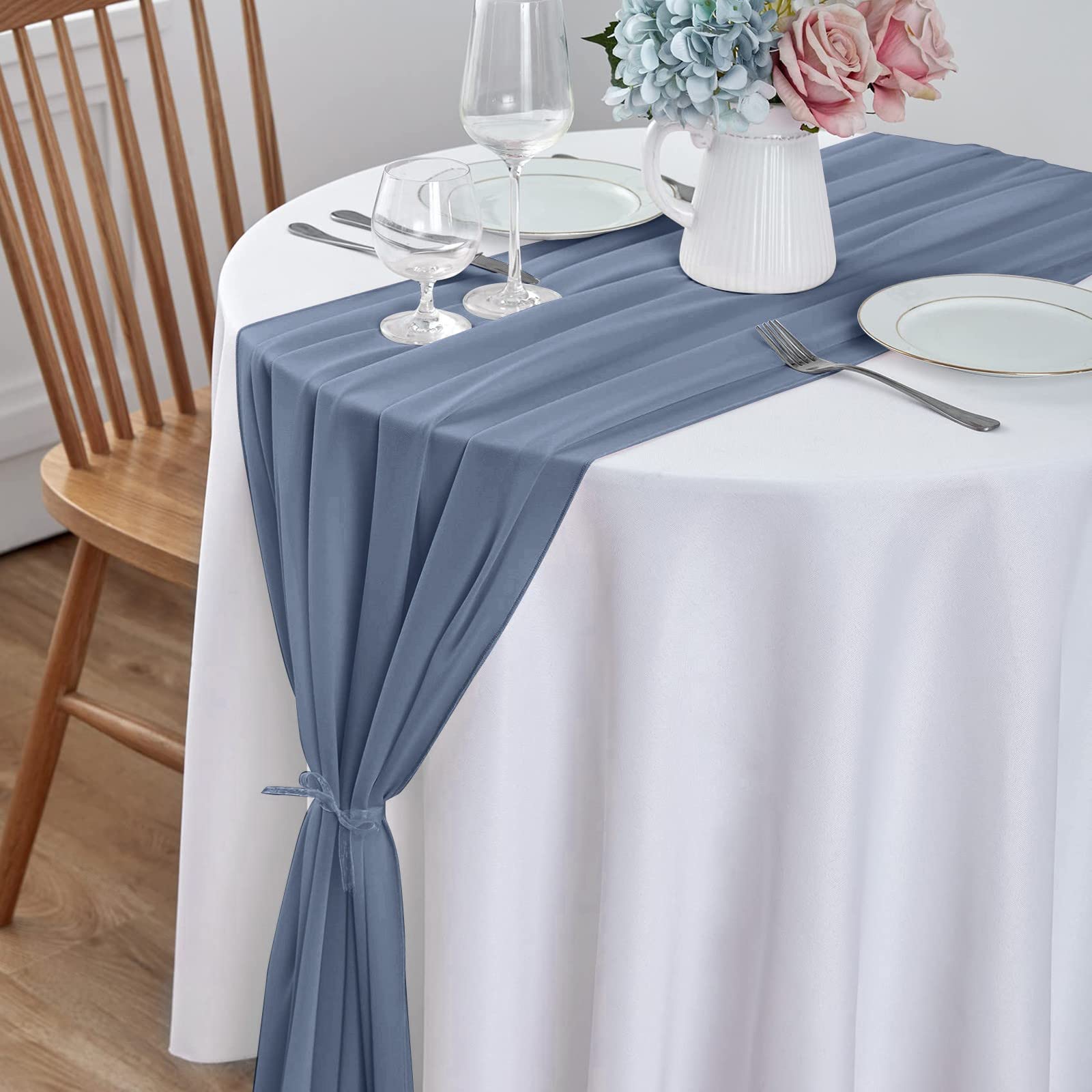 Chemin De Table En Mousseline De Soie De 29 X 120 Cm