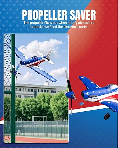 Miniatura 25 de VOLANTEXRC Avión RC, control remoto de 4 canales, avión de combate RTF con giroscopio de 6 ejes, 3 modos y acrobacias aéreas fáciles de volar, avión