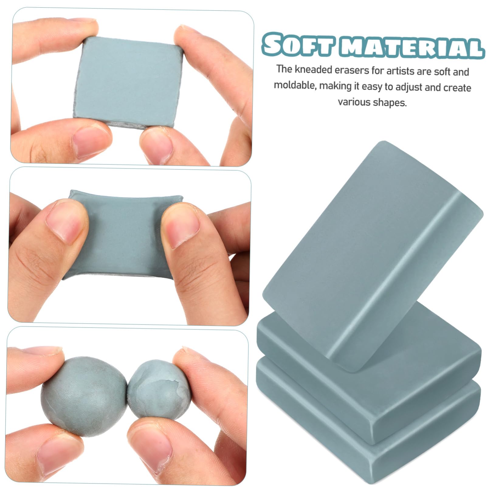 Gadpiparty 5 Ensembles Gommes À Dessiner Pour Dessiner Gommes Sèches Pétries Pour Artistes Pétries Pour Dessiner Pétrir Les Pâte À Modeler 12 Pièces * 5