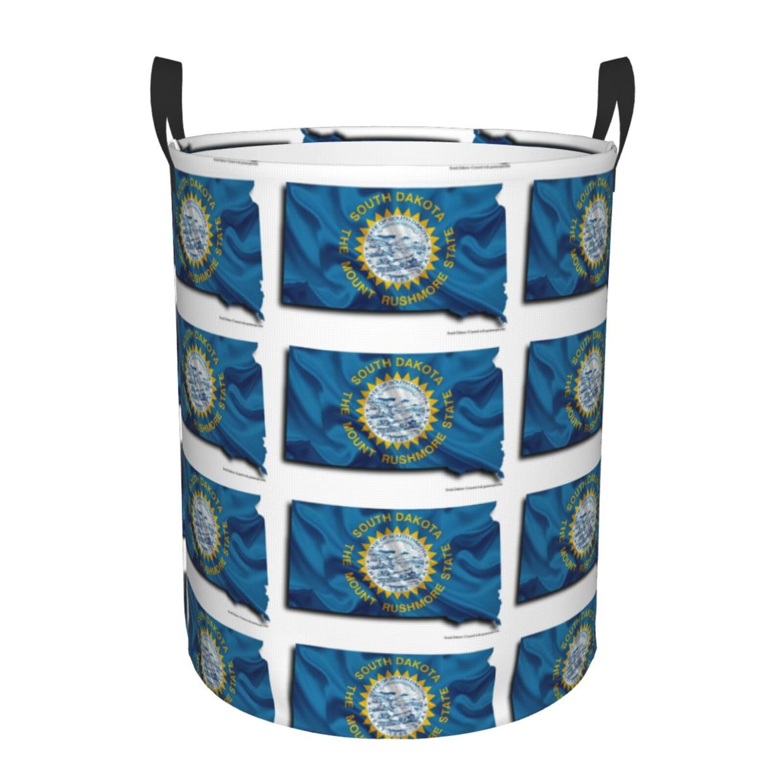 Panier à linge haut pliable avec motif Dakota du Sud pour couvertures