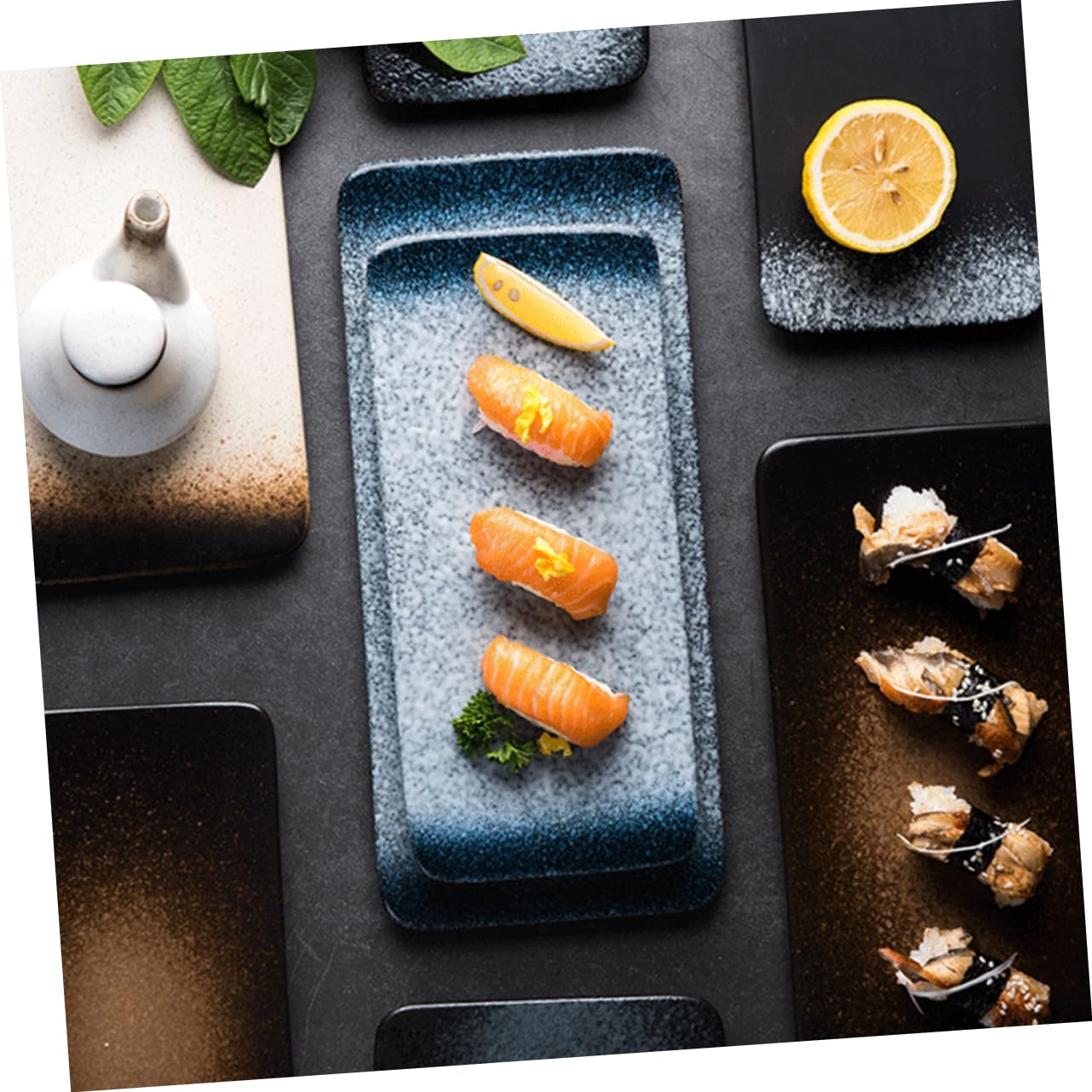 BESTonZON 1pièce Plateau à Sushi Service Pratique Pour Apéritifs Dîners Familiaux Et Restaurants Design Réutilisable Et