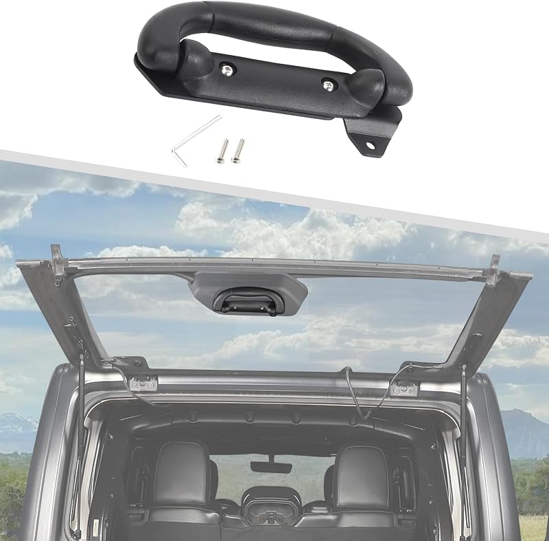 Alça de puxar da janela traseira Jimen para Jeep Wrangler JL JLU 4xe 2018–2026 – 1 unidade