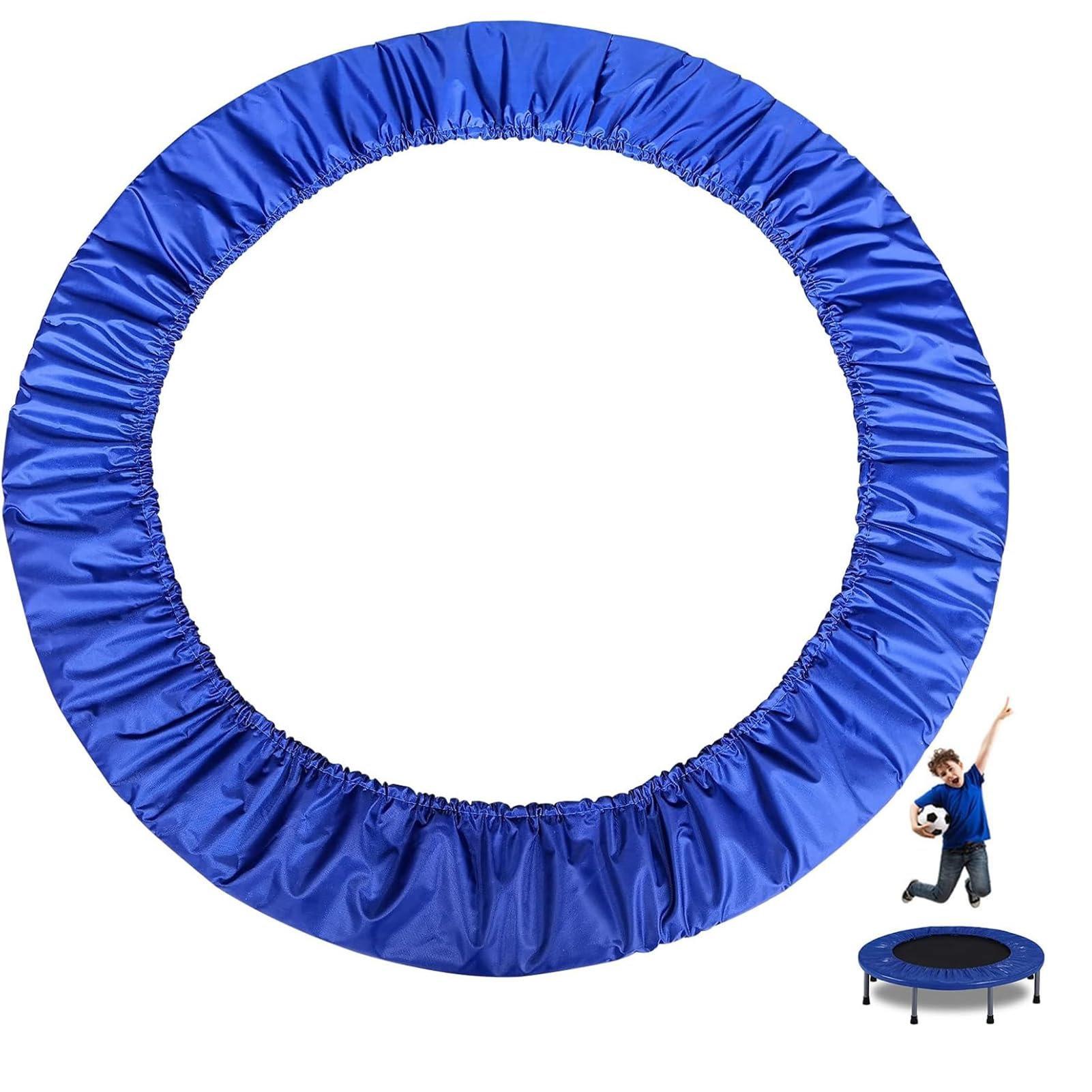 Cuscino Di Sicurezza Per Trampolino - Imbottitura Rotonda 8/10 Piedi, Blu, Anti-UV - Foto 5