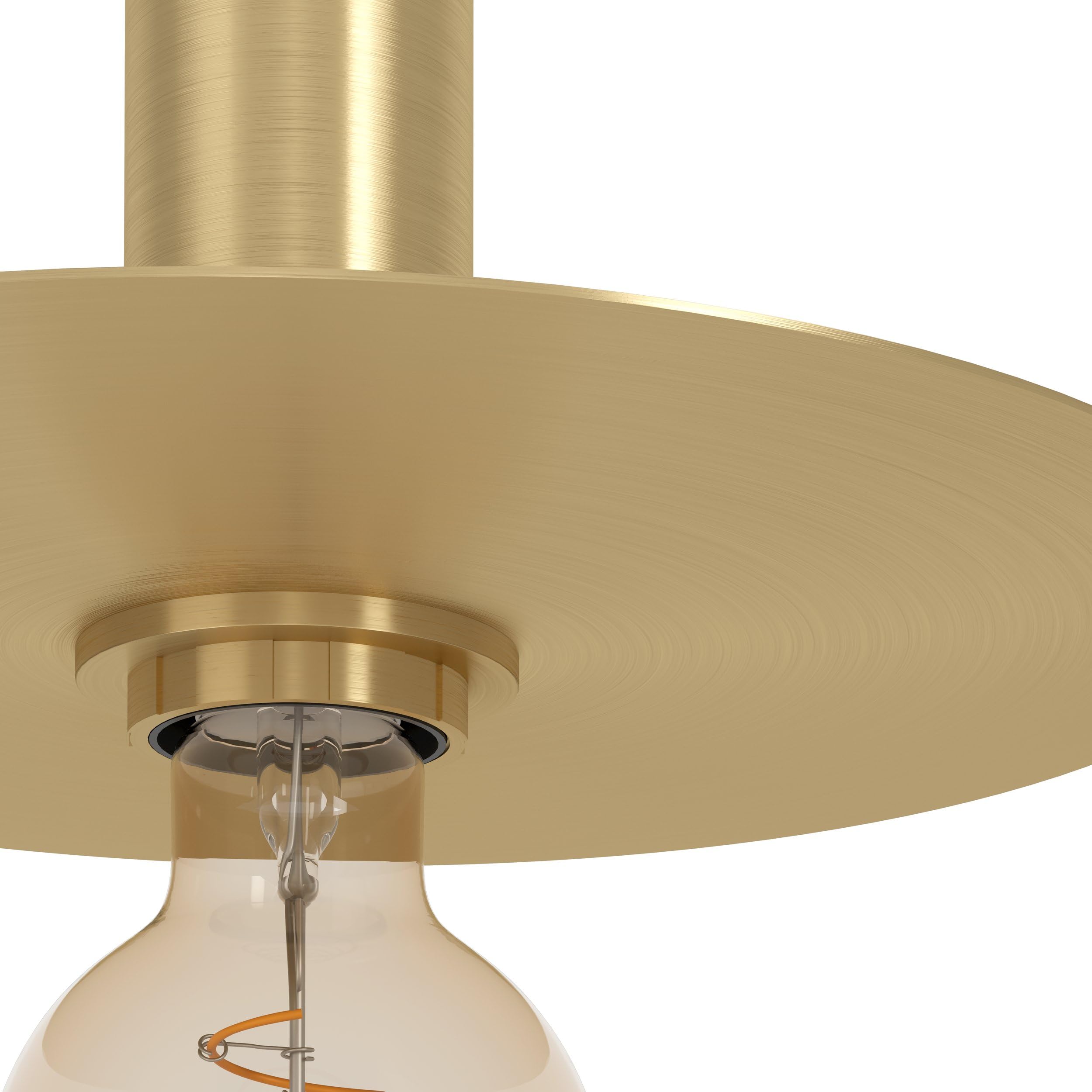EGLO Tischlampe Escandell, elegante Nachttischlampe | Tischleuchte aus Metall in Messing-gebürstet, Tisch-Lampe für Wohnzimmer und Schlafzimmer, E27 Fassung