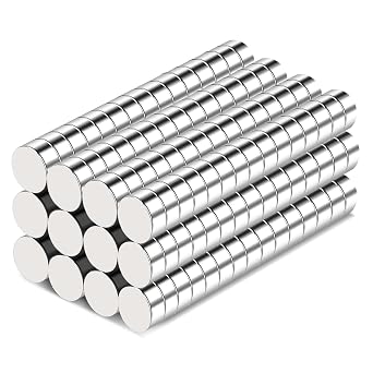 TRYMAG 160Pcs Refrigerator Magnets, 6x3mm Small Round Rare Earth, Multi-Use Disc Tiny Neodymium Magnets for Fridge, Premium Cylinder Office for Whiteboard, Crafts, Nail Cutter