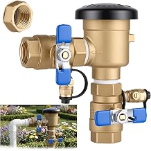 1" Brass Pressure Vacuum Breaker for Irrigation, Backflow Preventer Valve