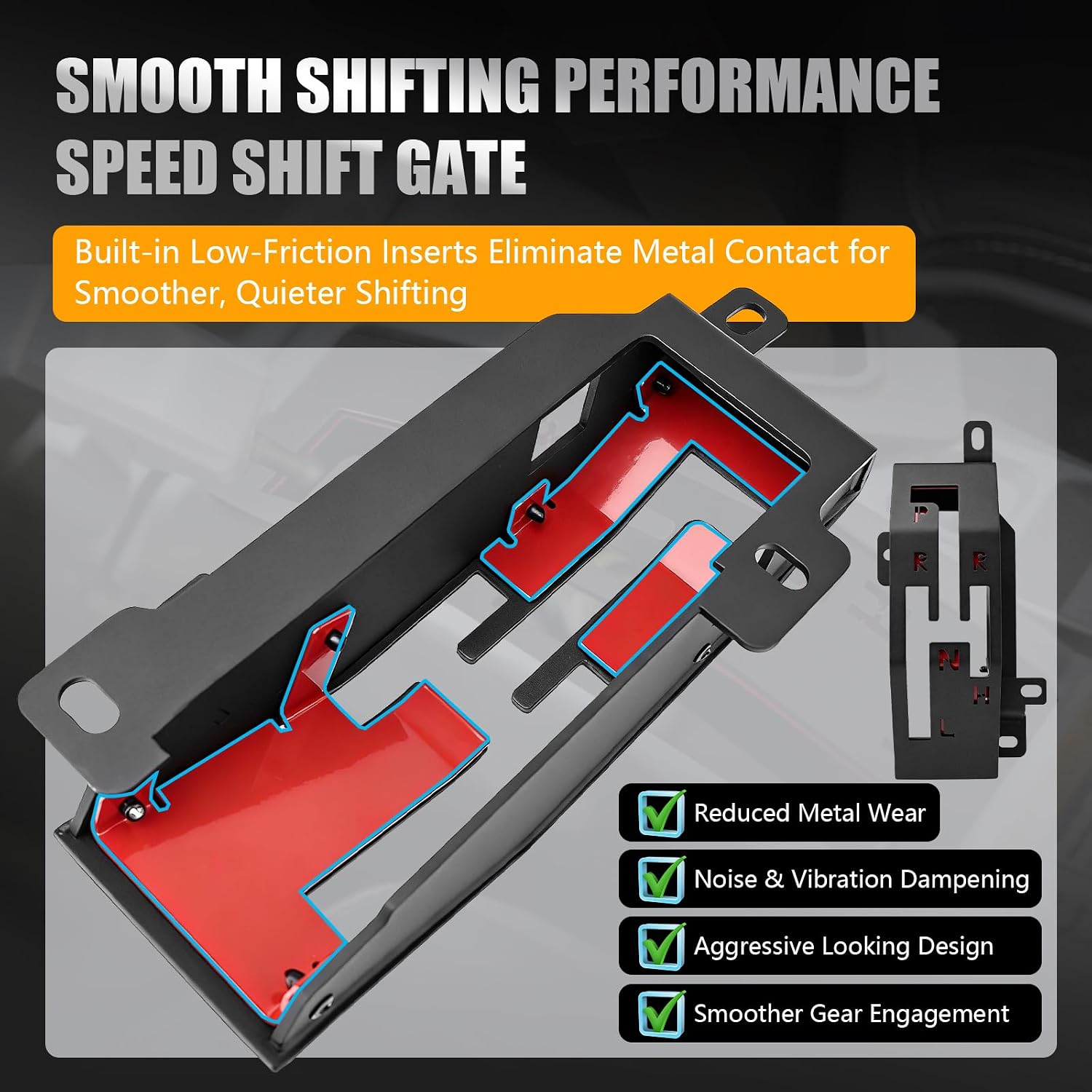 Chelhead Quick Shifter Gate UTV Gear Shifter Gate Upgrade Heavy Duty Shift Control Plate X3 Transmission Accessories Compatible with Can-Am Maverick X3 / X3 MAX Turbo R 2017-2025