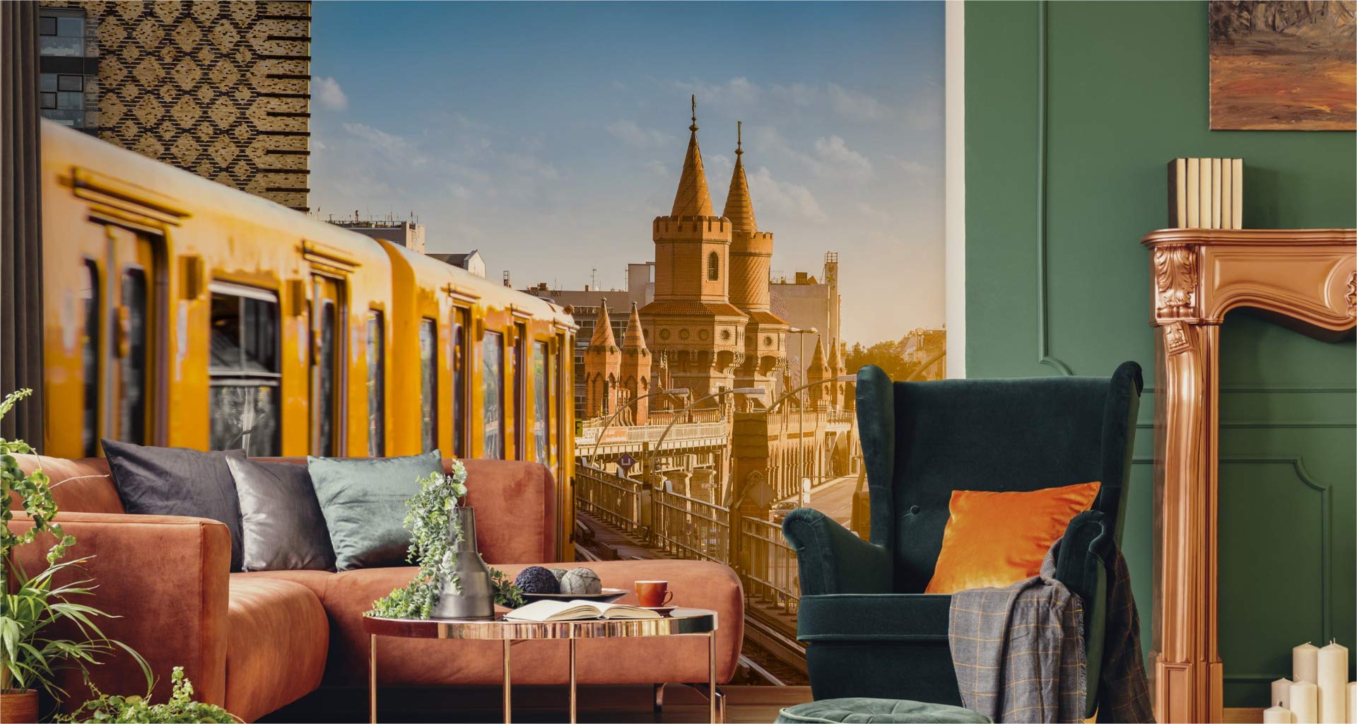 Fototapeta z włókniny miasto, Berlin, budynki, most, ulice, 312 x 219, nowoczesna tapeta XXL, pociąg, 3D, samochody, salon, sypialnia, biura, korytarz, tapeta ścienna, wielokolorowa, abstrakcja, szer. 312 x wys. 219