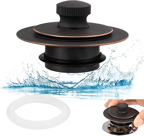 Vista 14 de Artiwell Tapón universal de drenaje de baño y tapa de elevación y giro, tapón de drenaje de bañera, reemplaza la elevación y giro, desagües