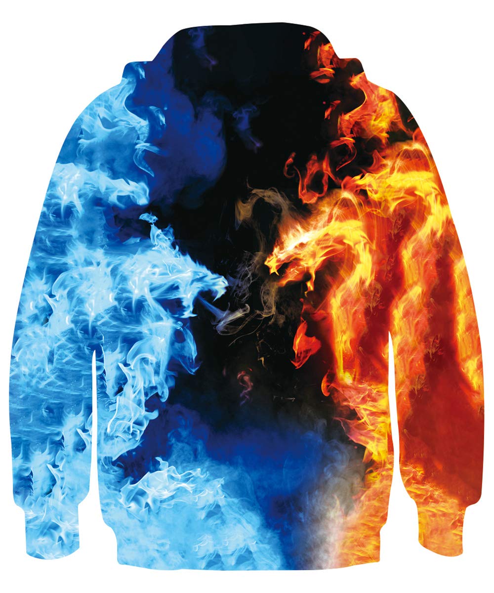 ALISISTER Hoodie Jungen 3D Lustig Gedruckt Kapuzenpullover Kinder Mädchen Langarm Pullover Sweatshirt Alter 4-16 - 3