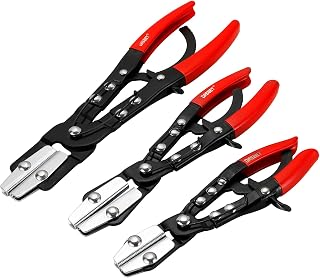 DASBET 3PCS Hose Pinch Off Pliers Set 8'' 10'' 12'' | Automatic Locking Ratcheting Pliers Ratcheting Hose Pinch Off Pliers for Hose Lines Radiator Lines Fuel Lines Coolant Lines