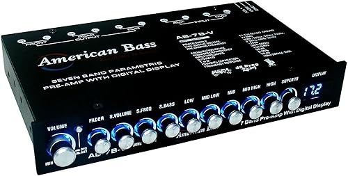 American Bass Pantalla de voltaje de ecualizador de 7 bandas de gama alta