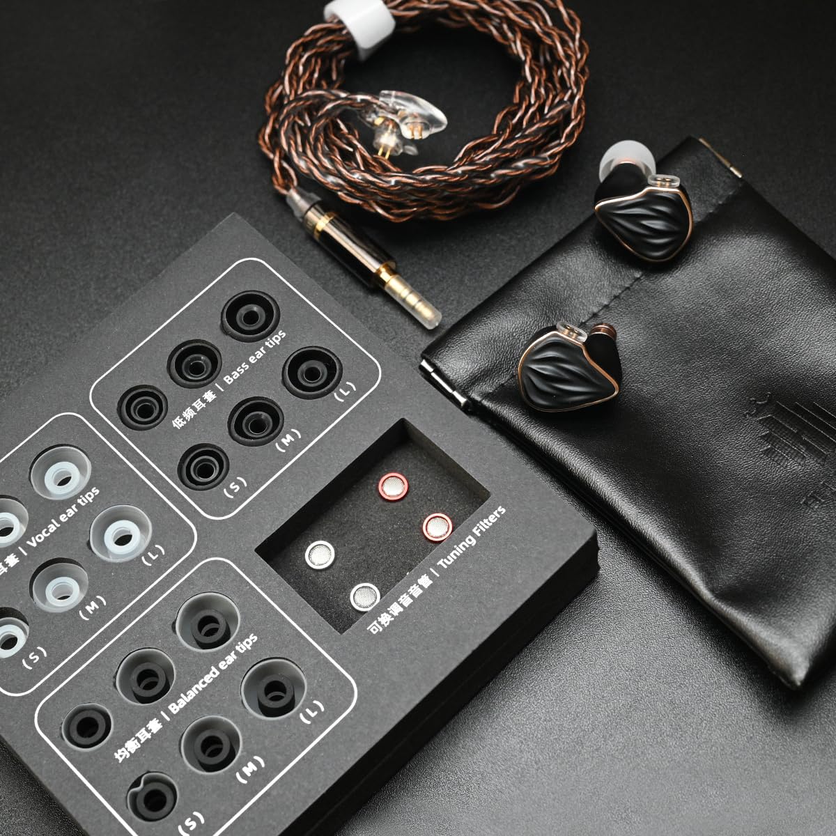 Hidizs MS3 In-Ear-Monitore, 1DD+2BA 3 Einheiten HiFi In Ear Kopfhörer, 10,2mm Dynamikeinheit, dreifarbiges räumliches Audio, Hybrid Balanced Armature Kopfhörer,3.5mm