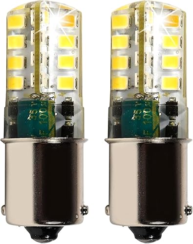 Miniatura 1 de HQRP Paquete de 2 bombillas LED ultra brillantes 1156 color blanco frío compatibles con John Deere JD AD2062R, piezas de repuesto LA115 D130 CS y CX