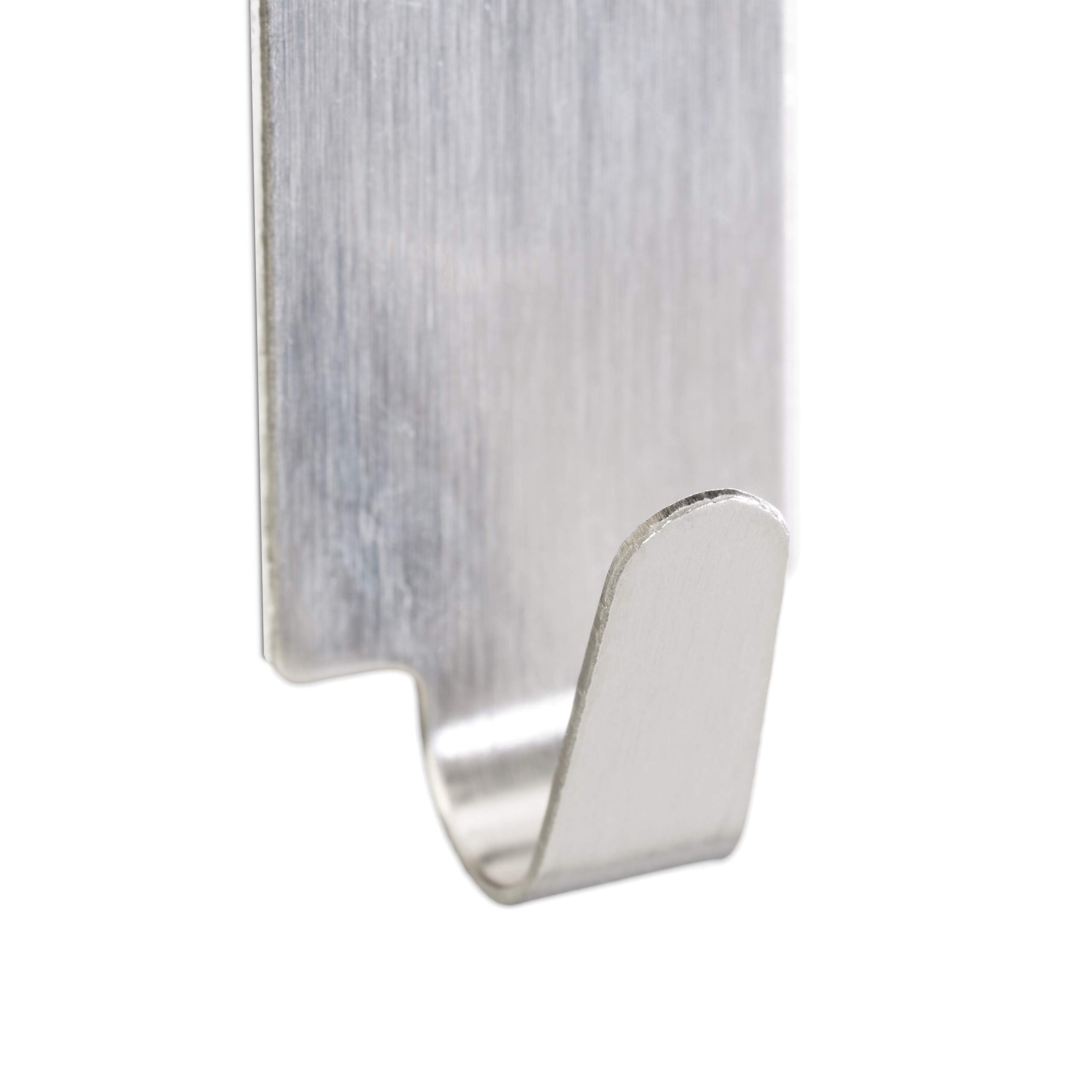 Relaxdays 240x Ganci Adesivi, Set di Appendiabiti da Parete in Acciaio Autoadesivi, Portasciugamani, Bagno & Cucina, Argento