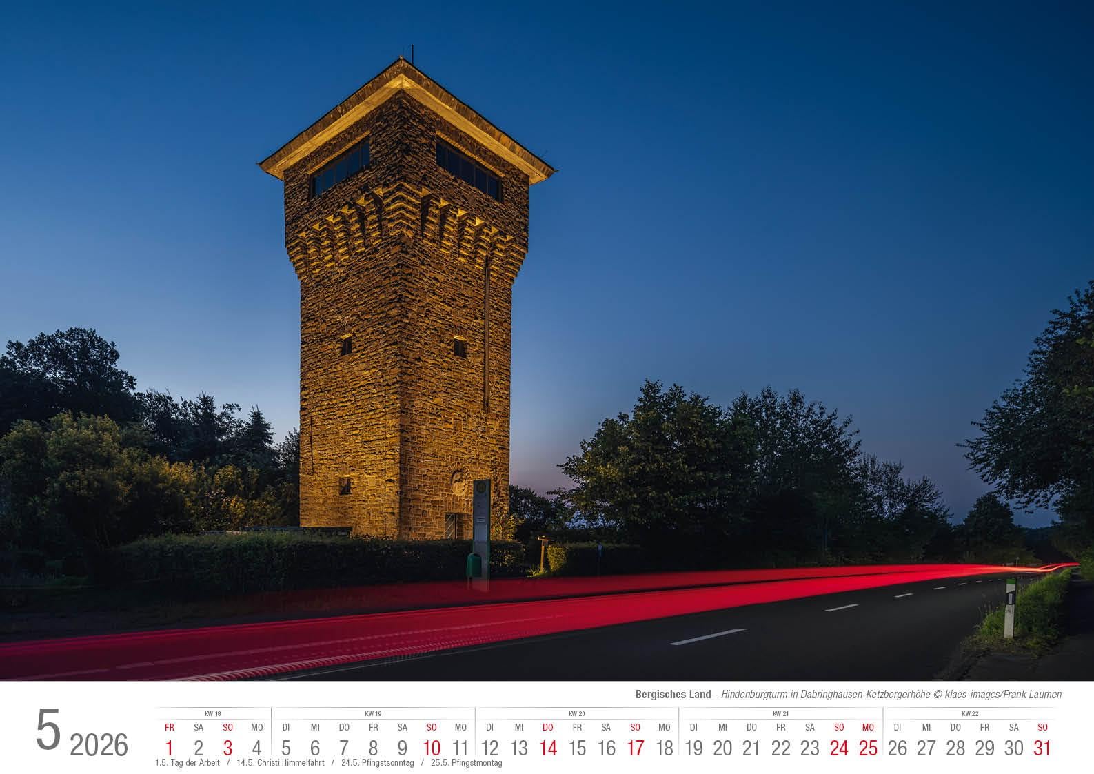Wermelskirchen 2026 Bildkalender A3 Spiralbindung