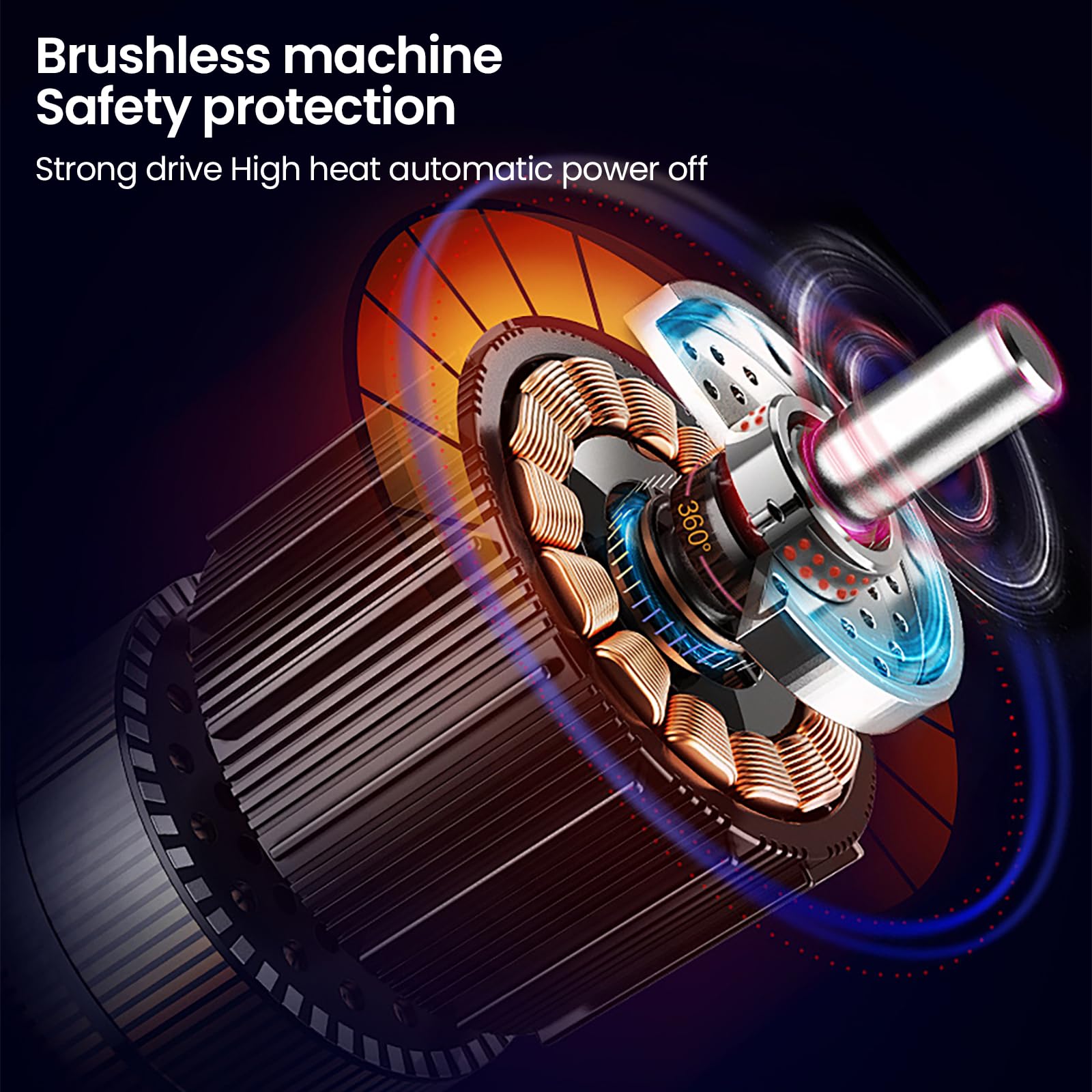 Tronçonneuse sans fil 12 pouces, tronçonneuse électrique 1 500 W, batterie 18 V, livrée avec 2 batteries, moteur sans balais haute performance, adaptée à l'abattage d'arbres et à l'élagage