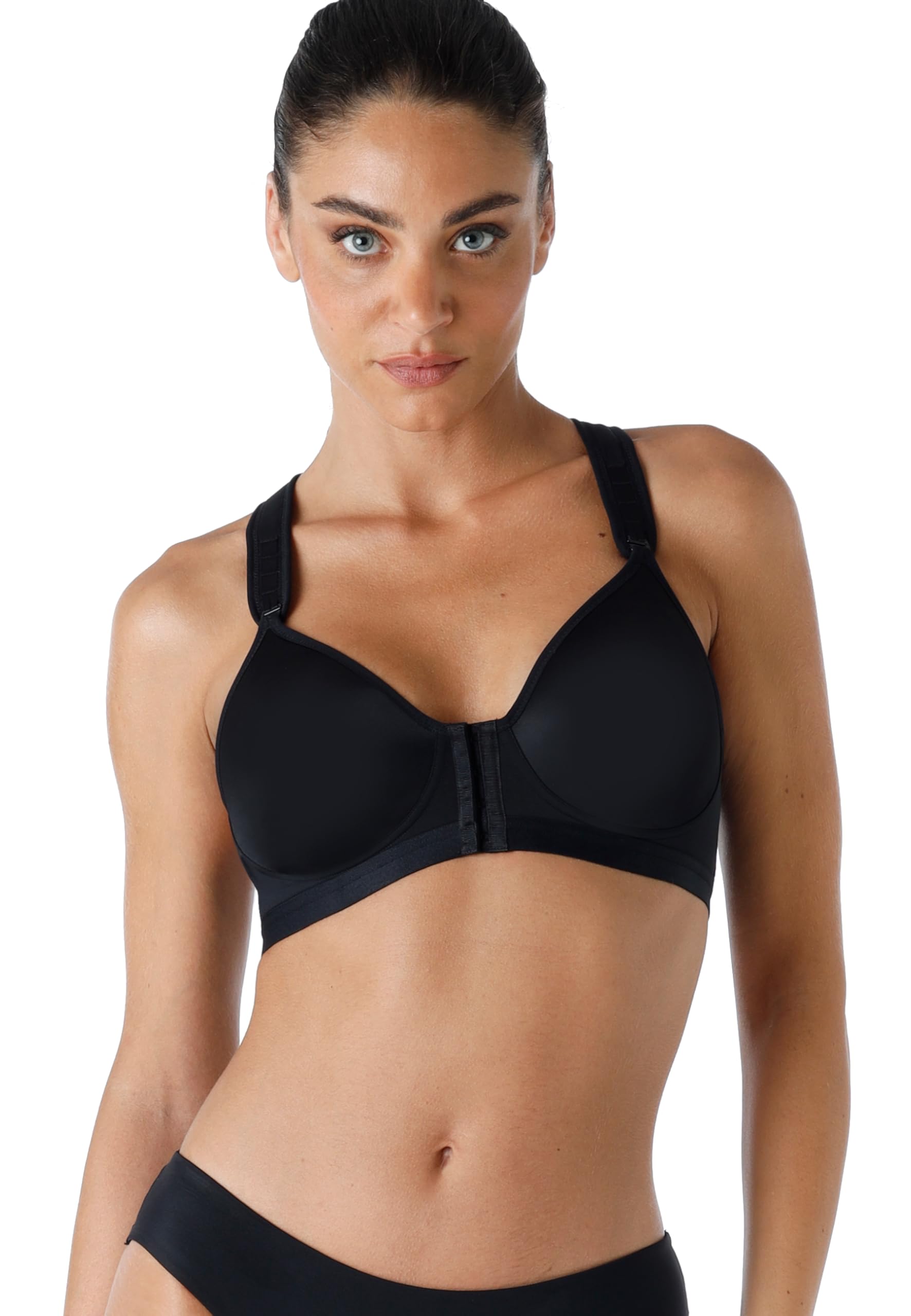 Lovable Sportivo Alto Impatto, Allacciatura Frontale, Microfibra Tecnica E Cotone Interno, T-Back, Sostegno, Active Comfort Reggiseno Donna