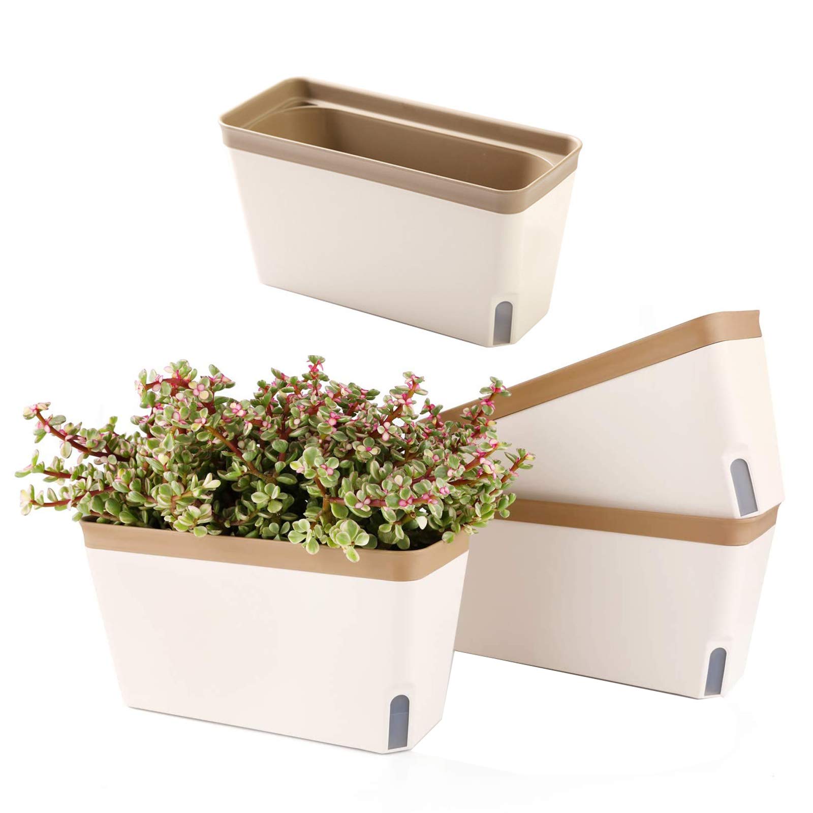 COSTAWAY Fioriera Da Esterno Per Piante Rampicanti Verdure Con Auto Irrigazione E Fori Di Drenaggio, Ideale Per Giardino, Cortile E Balcone (80 X 40 X 122 Cm - Foto 5