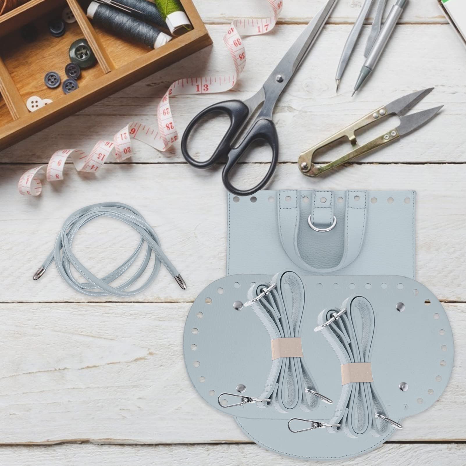 Abaodam Kit de Fabrication de Paquet à Dos à Tissage Semi Naturel en PU Accessoires Bandoulière, Matériel DIY pour Activité Créative Parent-garçon et Filles, 1 Set Complet