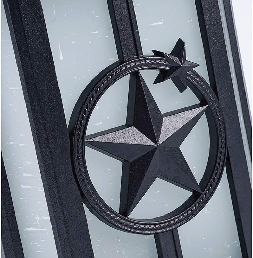 Traditional E27 Column Headlight Outdoor Column Head Lamp European Column Lamp Waterproof Door Column Lamp Door Lamp Home Villa Garden IP55 Decorative Garden Exterior Light Fixture (Color : Col