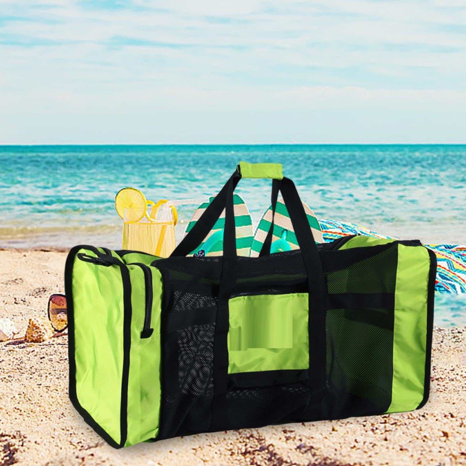Generic Borsa da viaggio in rete, borsa per attrezzatura subacquea, con cerniera, traspirante, capacità, da spiaggia per piscina, snorkeling, sport, Verde