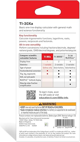 Miniatura 4 de Texas Instruments TI 30Xa Calculadora científica