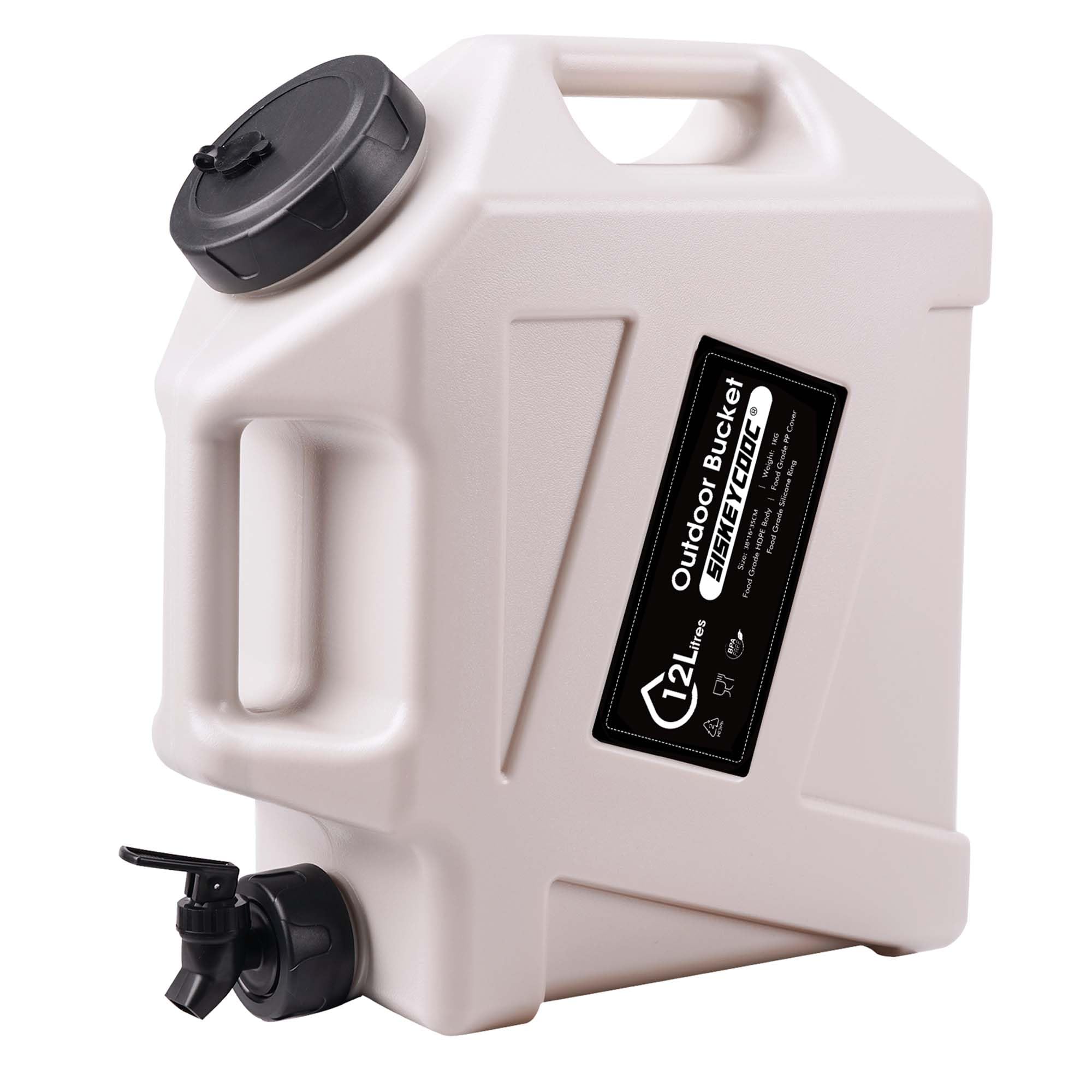 Amazon.co.jp: SISKEYCOOC ウォータータンク12L 蛇口付き ポリタンク
