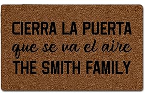 Cierra La Puerta Que Se Va El Aire Personalized Welcome Doormat