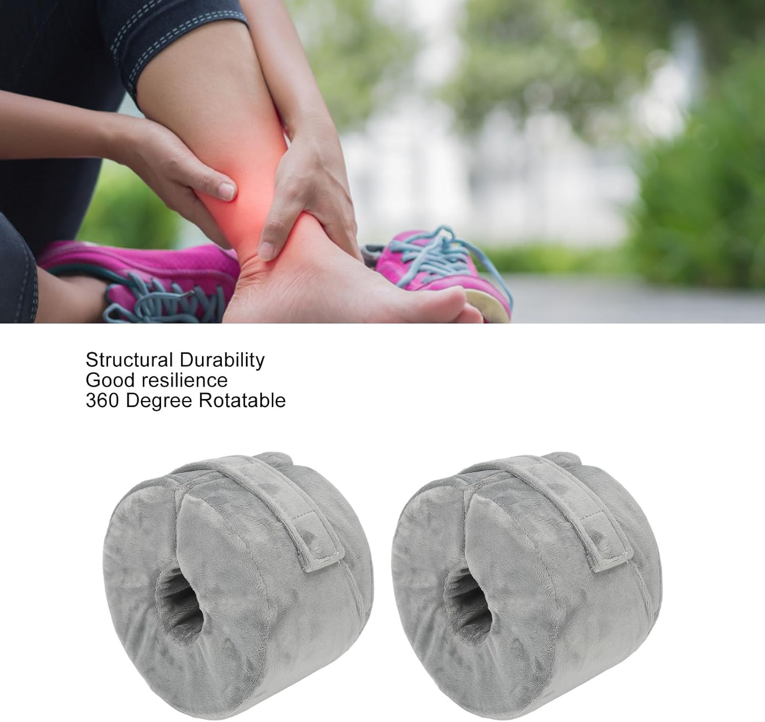 2Pcs Foot Elevation Pillow, Ankle Protector Cushion Heel Elevator Wedge Foot Support Pillow Leg Rest Elevated Support for Bed Sore