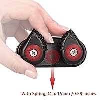 Vista 5 de Taco de leva con rodamiento de bolas, de entrada rápida, para tamaños de línea de hasta 5/8 pulgadas, aluminio, velero kayak