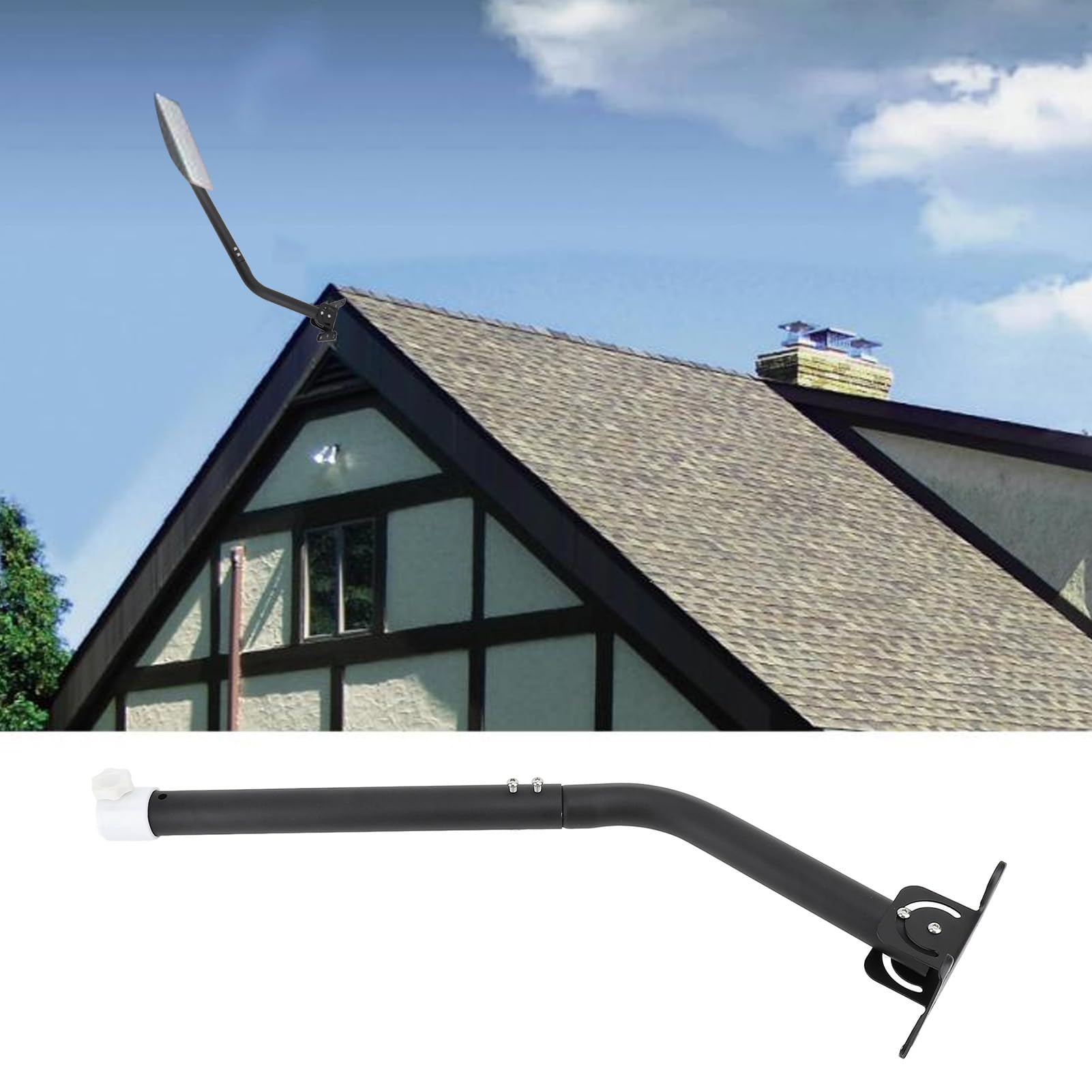 Kit de pour Support de sur Poteau en J Réglable pour Antenne avec Conception Réversible, Support de Toit Internet par Satellite pour Mur,