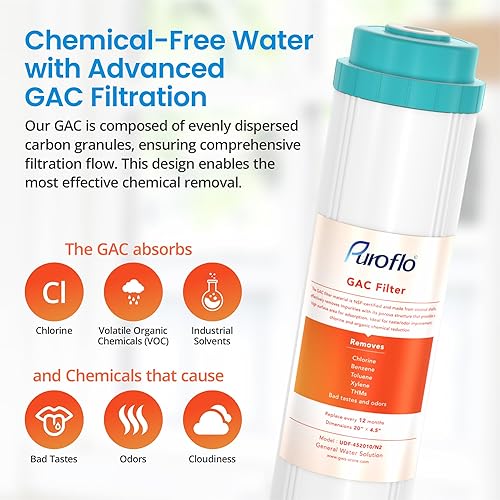 Miniatura 8 de Puroflo Filtro de agua para toda la casa GAC y sistema Ro sin tanque