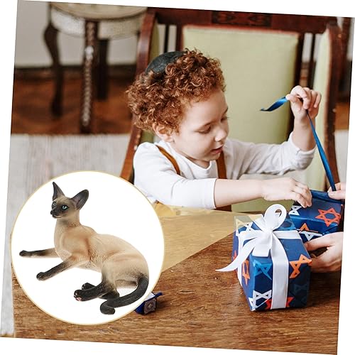 Miniatura 3 de BRIGHTFUFU Realistic Cat Statue Cat Sculpture Decor Mini Cat Figures Toy Miniature Cat Toys Cat Animals Figures Educational Gift for Kids Boy Toys