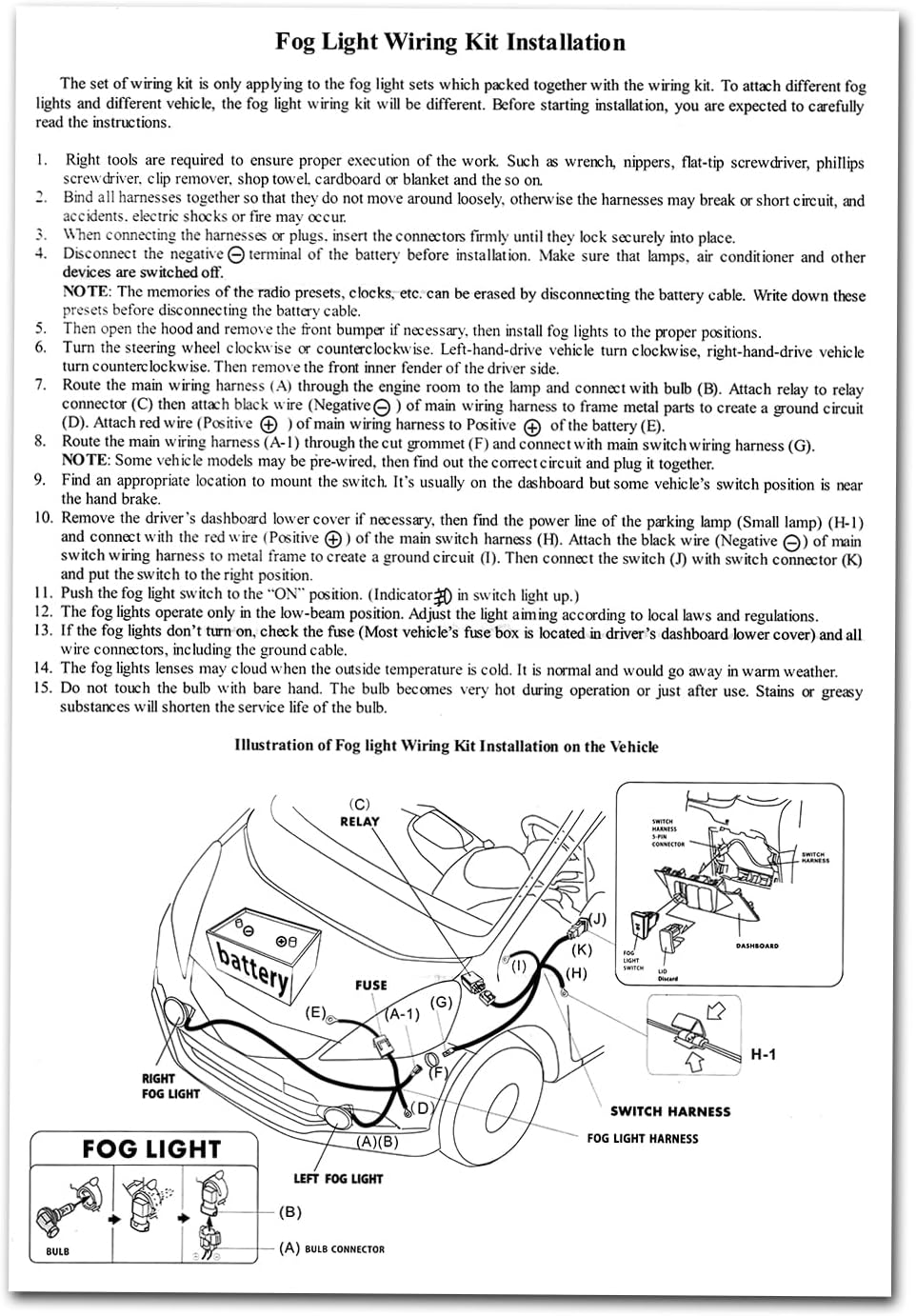 SPEC-D TUNING Clear Bumper Driving Fog Lights + Bulbs Compatible with 2015-2017 Ford F150 F-150 Pickup L+R Pair Assembly