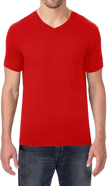 Short Sleeve V-Neck Cotton Stretch Tees 