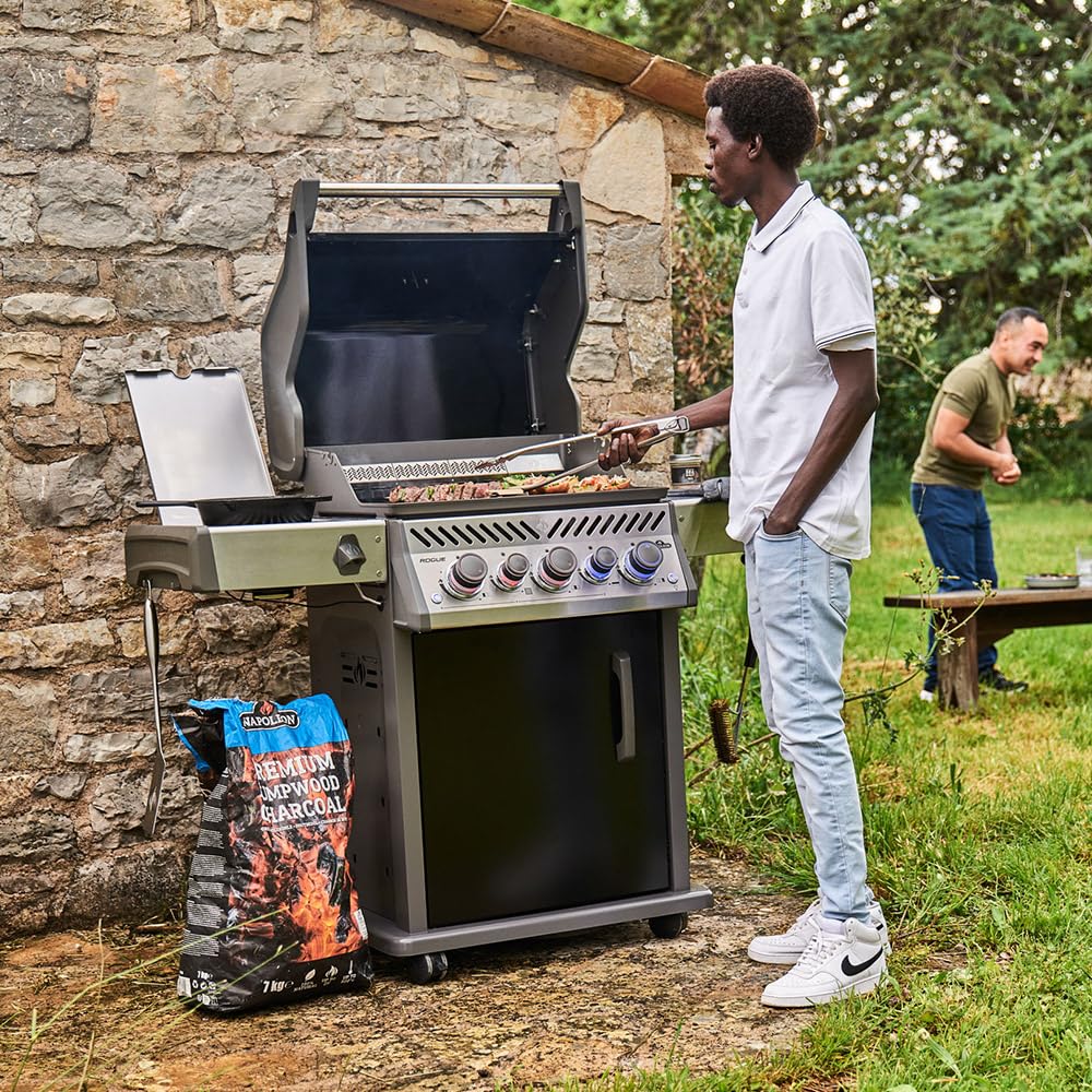 Napoleon Barbecue à gaz Rogue Pro-S Noir 3 brûleurs + 1 Sizzle Zone + 1 brûleur arriére