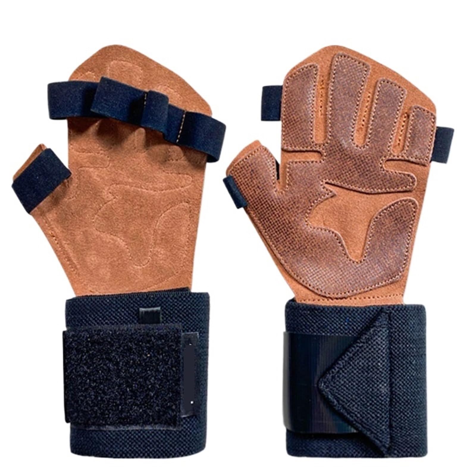 Cuscinetti Di Presa Per Il Fitness Guanti da palestra in pelle for sollevamento pesi con impugnatura imbottita sul palmo Guanti da allenamento for uomo Donna Allenamento trazioni for sollevamento pesi