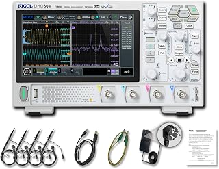 RIGOL DHO804 70MHz 4-Channel Oscilloscope: 12-Bit Resolution, 1.25GSa/s Sample Rate, 1M wfms/s Capture