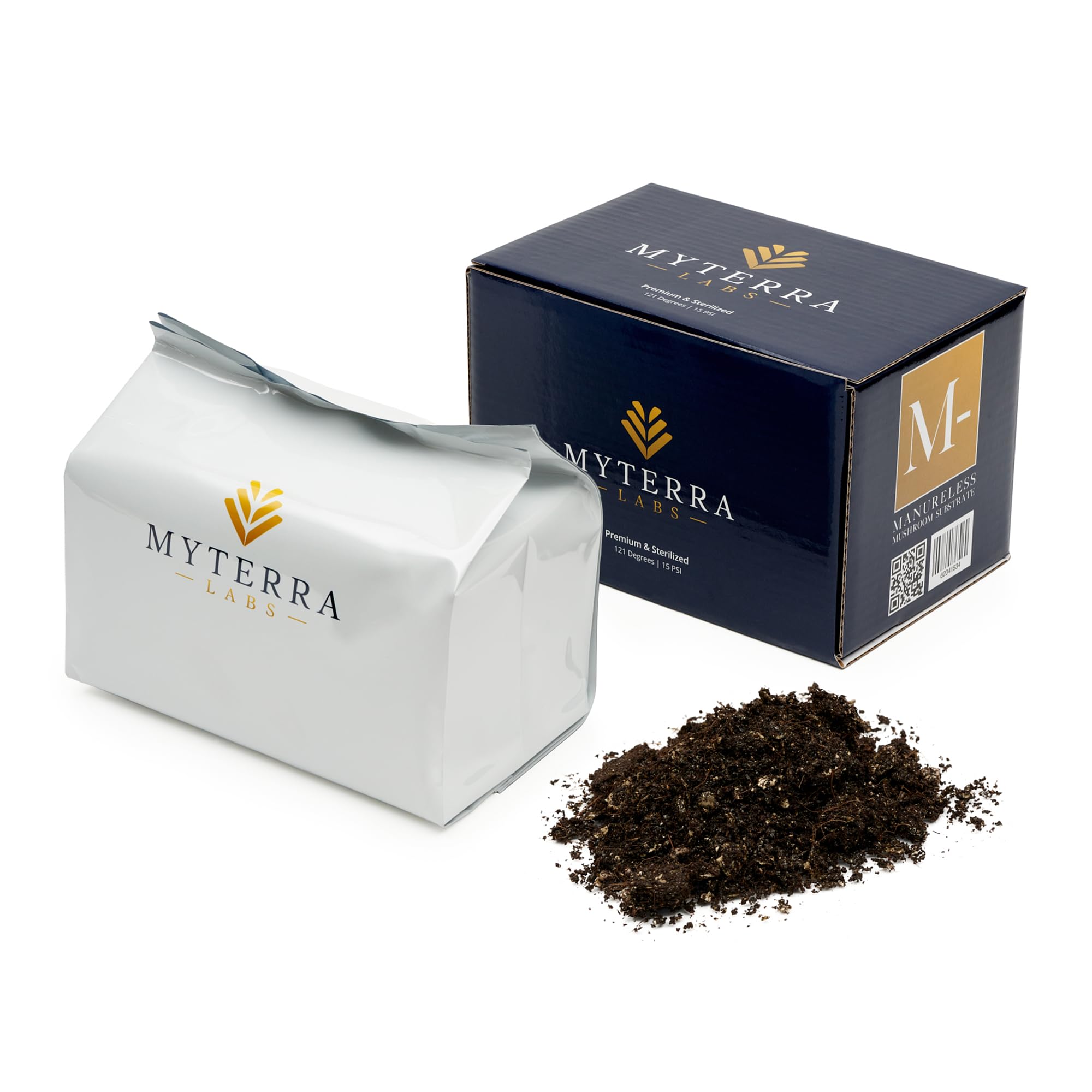 Labs M-Minus Premium Mushroom Fruiting Substrate - Manure-Free Coco Coir Based Substrate for Indoor Mushroom Growing - Ideal for Beginners and Professionals - 5lb