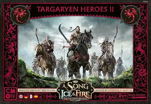Miniatura 2 de CMON Juego de caja de mesa en miniatura de Targaryen Heroes II de Canción de Hielo y Fuego, líder de héroes legendarios en batalla, juego de