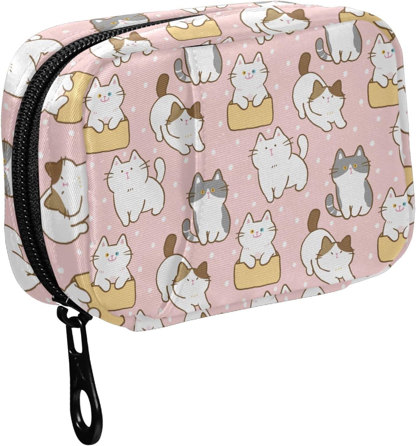 Fustylead Cartoon Cat Pill Organizers 2 Times A Day Pill