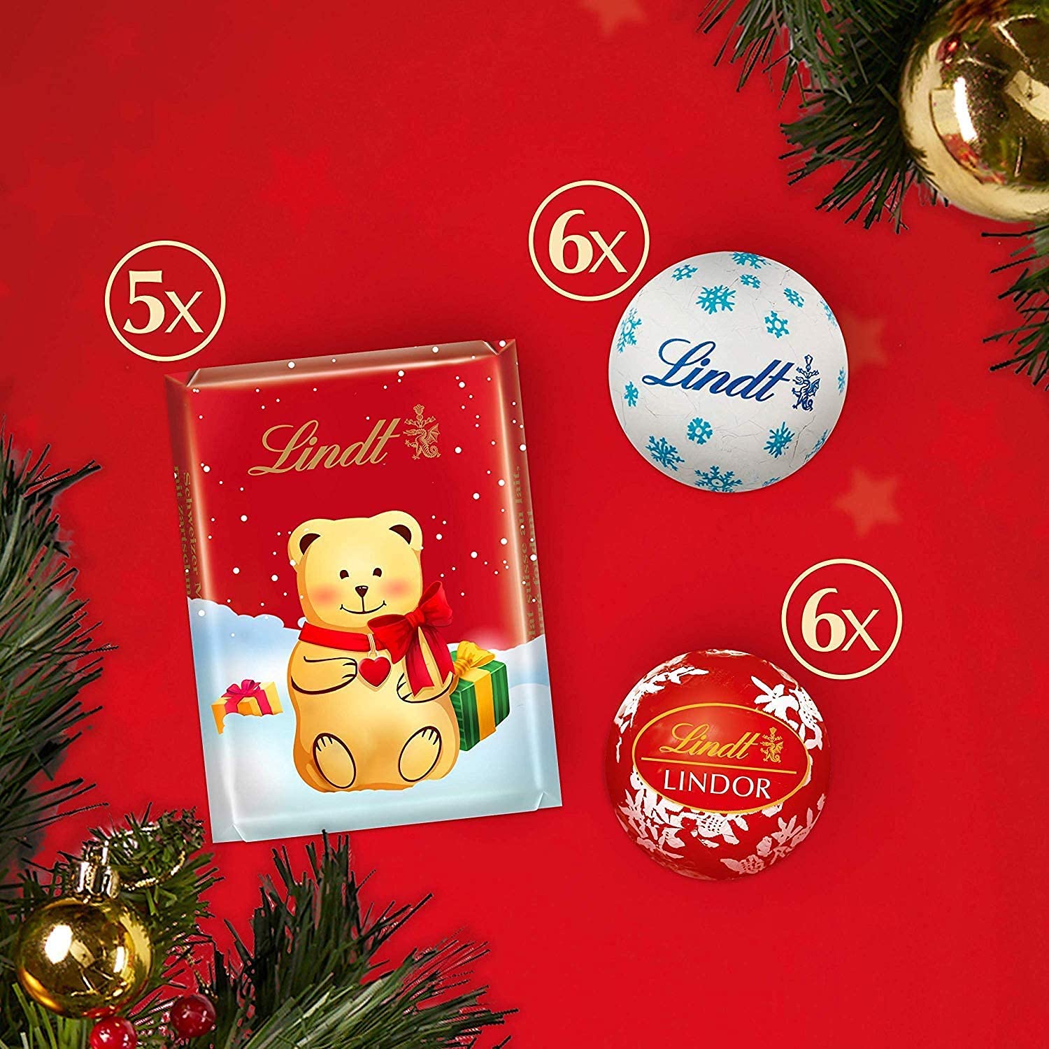 Lindt Bear Calendario dell'Avvento 250g - Confezione da 2