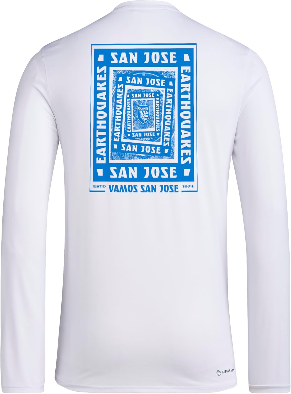 adidas Men's San Jose Earthquakes Pre-Game Long Sleeve T-Shirt - Image 2