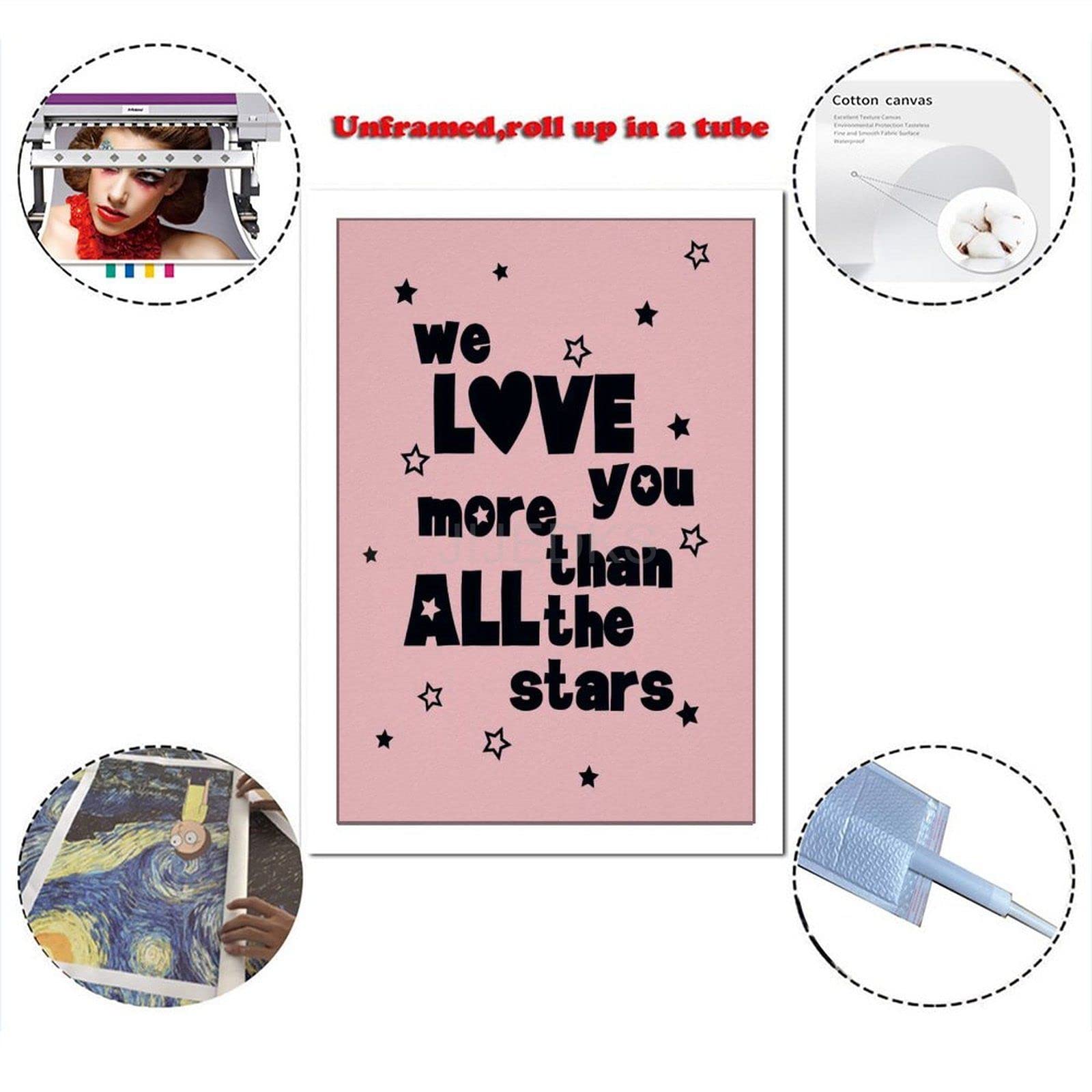 21 Decorazioni Per Torta 'We Love You' – Topper In Plastica E Legno Per Baby Shower (Blu/Rosa) - 5
